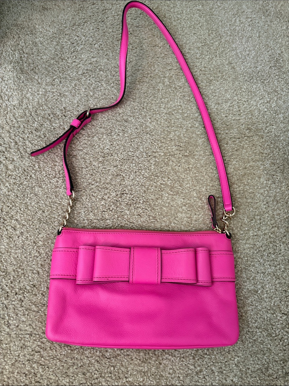 kate spade Hot Pink Bow Crossbody Bag